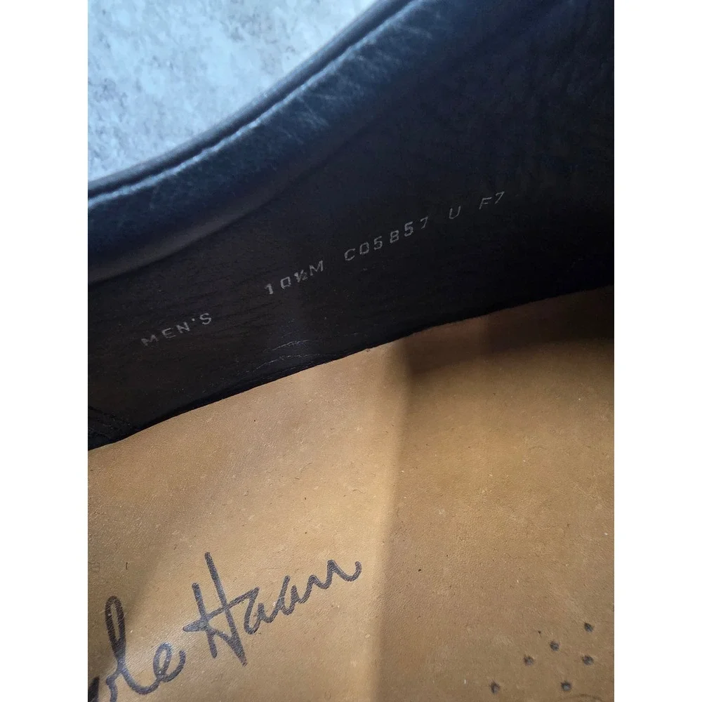 Cole Haan Air Oxford Shoes Mens 10.5 M Black Leather Derby Dress Shoes Comfort